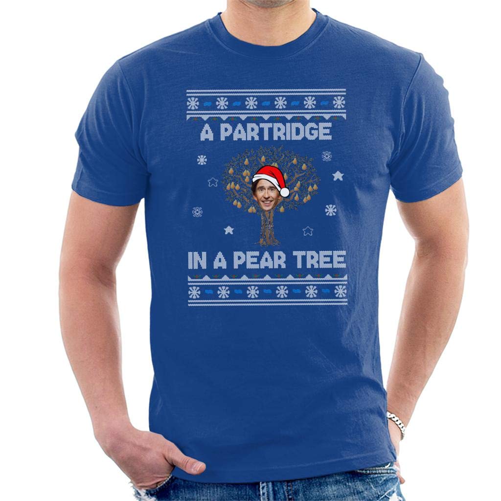 Cloud City 7 Men's Royal Blue Alan Partridge In A Pear Tree T-Shirt