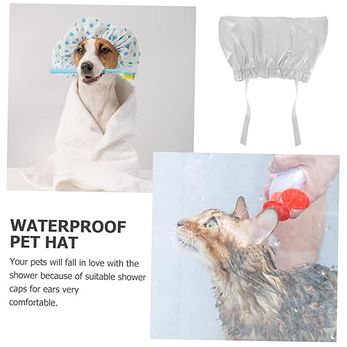 Miniatura 5 de SUPVOX Gorro de ducha para mascotas, gorro de ducha portátil para perros, sombreros para perros grandes, sombrero de baño para cachorros, protector