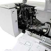 Vista 2 de Bernette B48 Funlock Serger Coverstitch Overlock Machine Rendimiento de acolchado de costura resistente para principiantes y profesionales Luz
