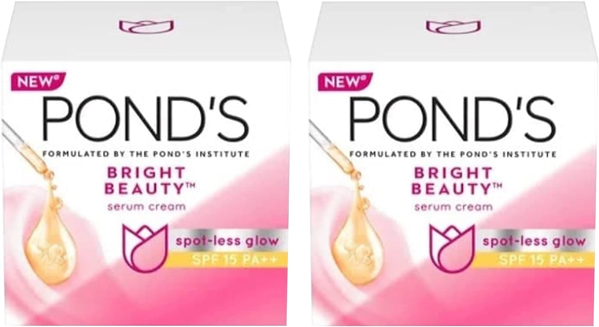 Bright Beauty SPF 15 PA ++ Day Cream 50 g, Non-Oily, Mattifying Daily Face Moisturizer - With Niacinamide to Lighten Dark Spots for Glowing Skin (Pack of 2)