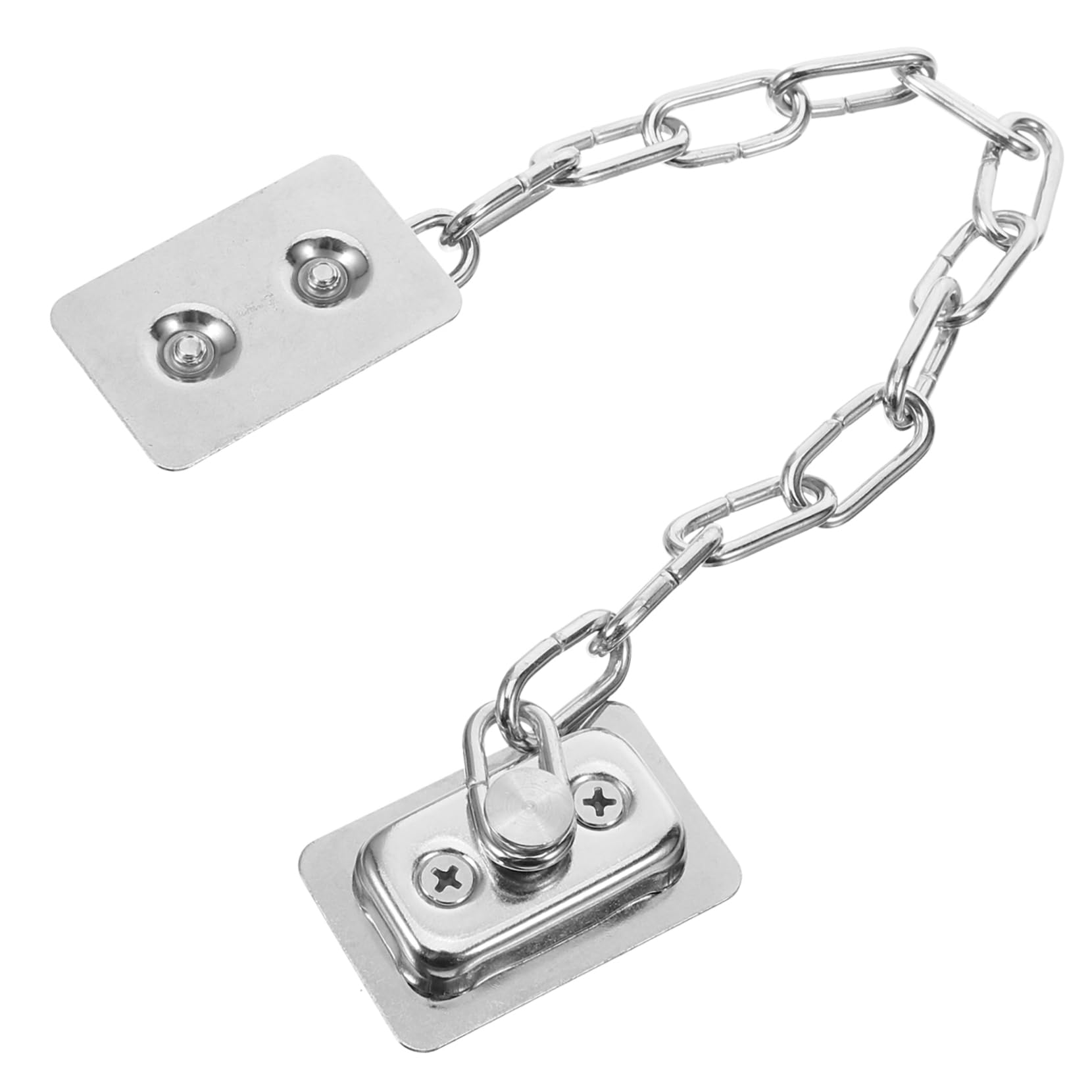 Lurrose 5 Pezzi serratura della finestra catena acciaio inox serratura a catena di sicurezza della porta serrature a catena inossidabili serrature a catena per porte Acciaio inossidabile