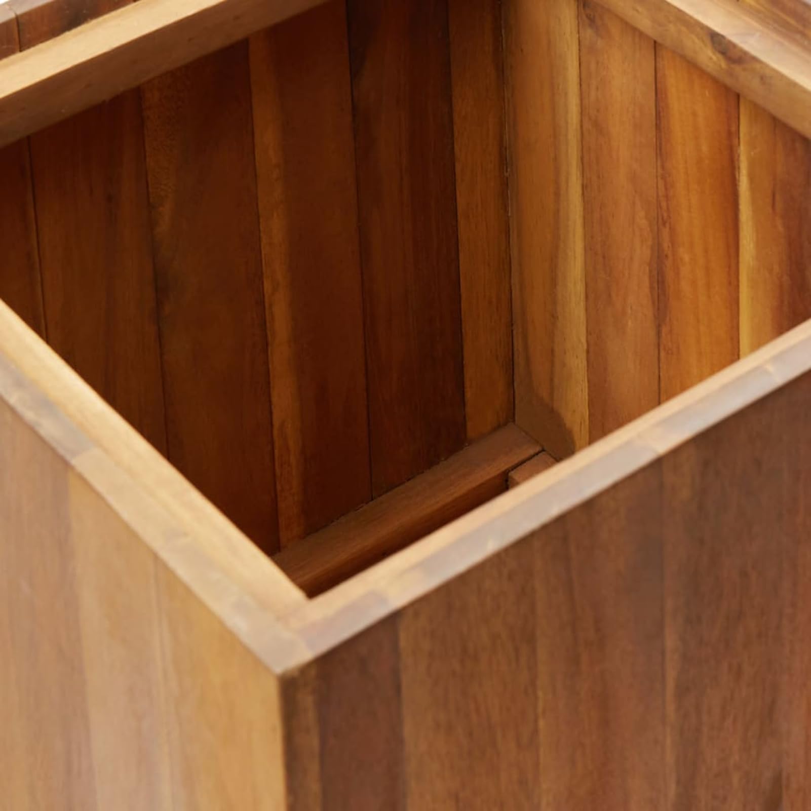 Gecheer Letto Rialzato da Giardino, Fioriera Alta in Legno Massello di Acacia 43,5x43,5x90 cm con Drenaggio Ottimale per Piante, Ideale per Balcone Giardino e Orto