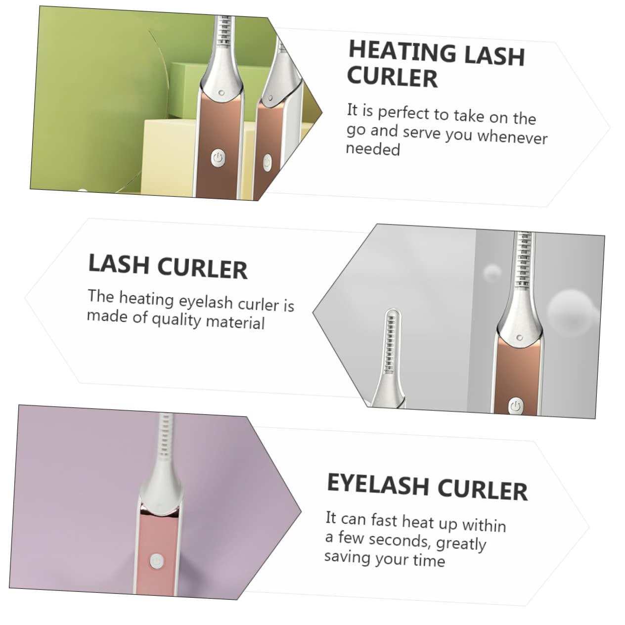 VALICLUD Small Eyelash Curler Fast Heating Lash Curler Professional Makeup Tool