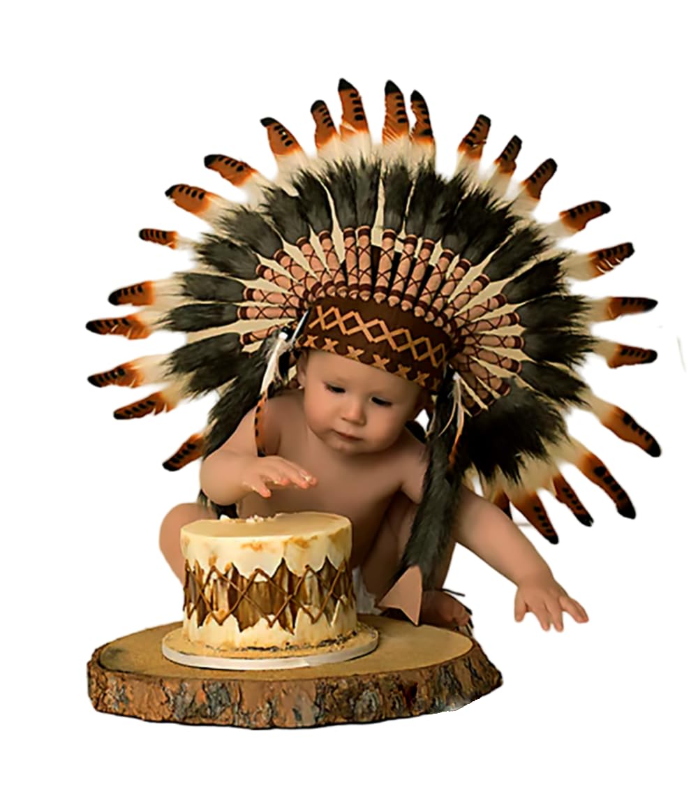 Coiffe plumes bébé 9 à 18 mois accessoire tête tout-petit