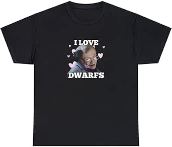 I Love Dwarfs T Shirt Funny Stephen Hawking Epstein Island Satire Dark