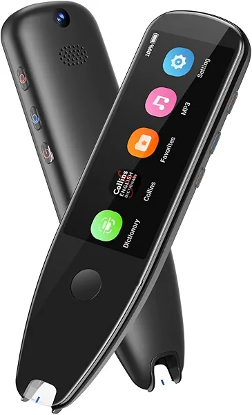 Scan Reader Pen, OCR Digital Translation Pen Scanner 112 Language Translator Device Support Text Extract Intelligent Recording Scanner Pen with 3.5 Inch Touch Screen for Businessmen Students Adults