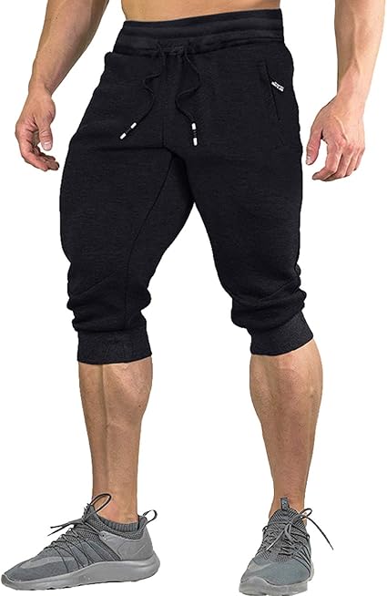 Amazon Tacvasen スポーツ メンズ ショーツパンツ 七分丈 アウトドア ハーフパンツ スウェット トレーニングウェア 吸汗 ランニング パンツ 通気性 ゆっとり スリムパンツ 部屋着 アクティブショートパンツ 通販