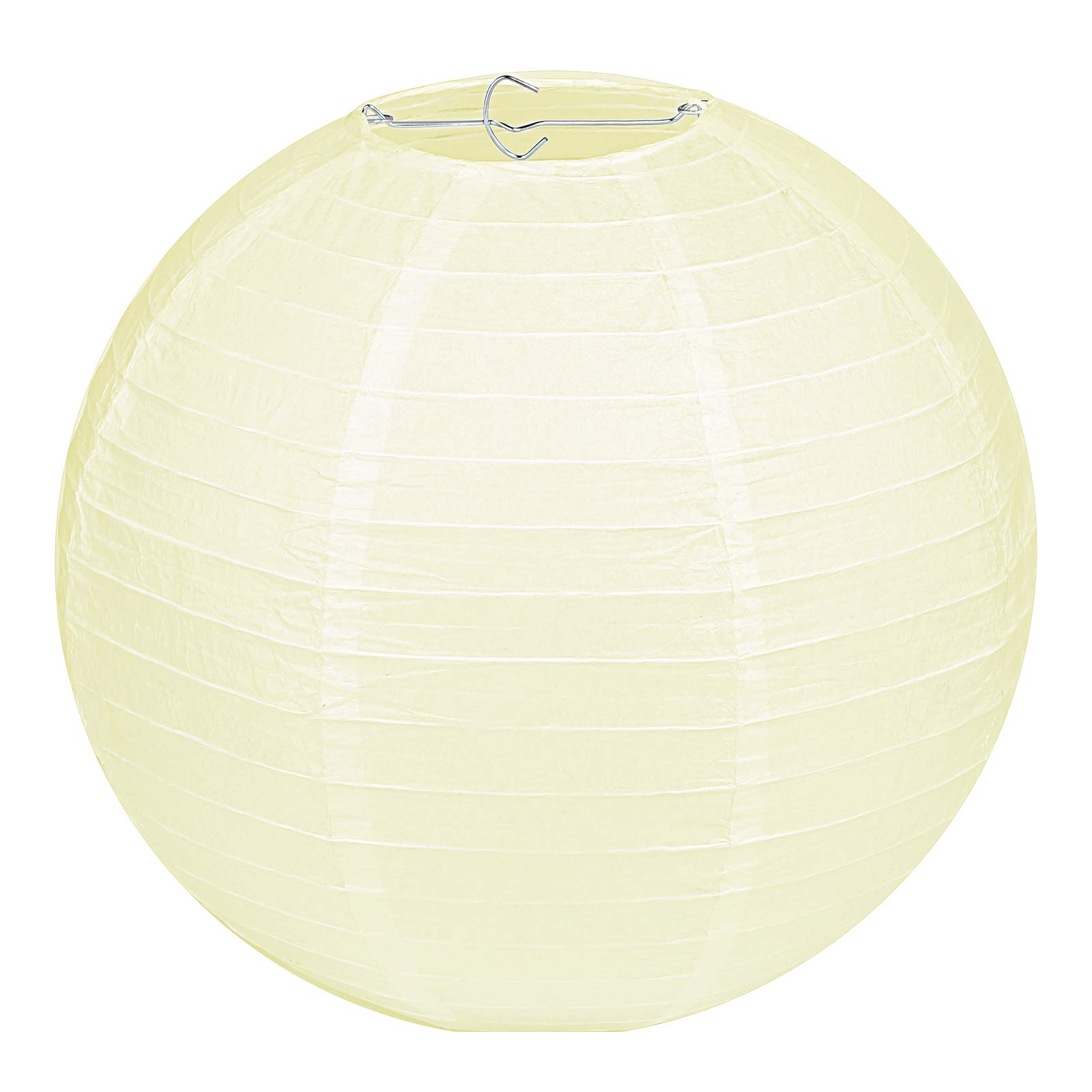 LIHAO 10 Inches Light Yellow Paper Lantern Decorative Chinese Japanese Hanging Paper Lantern Lamp for Birthday Halloween Wedding Baby Bridal Shower Fall Home Decor Party Decoration