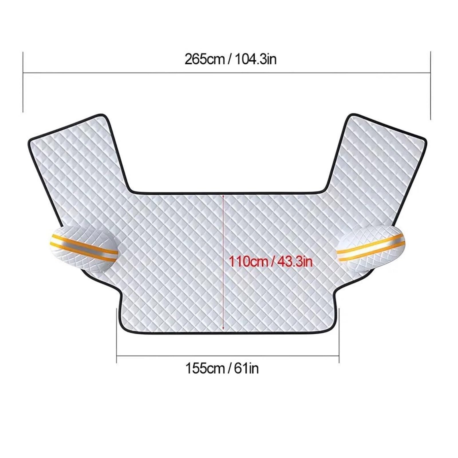 Bouclier De Neige pour Voiture, Couverture Anti-Neige Et Anti-Gel, Coupe-Vent, Couverture De Glace Et De Neige d'hiver, Pare-Neige Épais À Trois Fenêtres Pare Brise Hiver pour Voiture Contre
