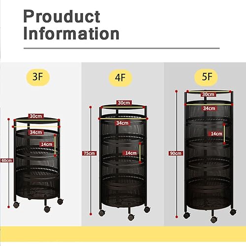 Miniatura 3 de Carrito de almacenamiento delgado de cocina, carrito rodante de 4 niveles, carrito de utilidad, carrito de almacenamiento, carritos de cocina con