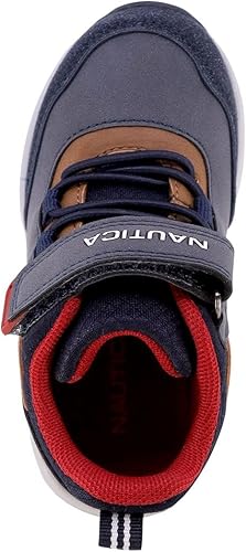 Miniatura 4 de Nautica Kids Sneakers with Adjustable Strap and Bungee Straps Comfortable Casual Shoes for Boys and Girls (ToddlerLittle Kid) Blanco Navy