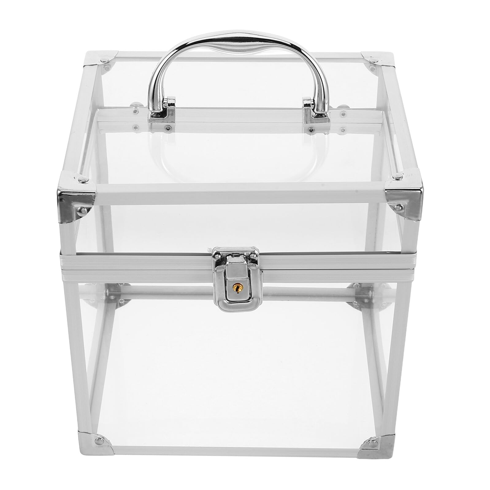 Garneck Scatola Porta Vinili Organizer per Album e Custodia per Dischi con Manico in Acrilico Protegge Dalla Polvere con Grande Capacità per Studio e Casa