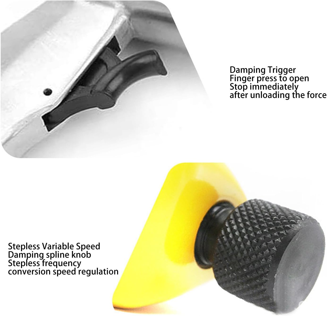 Air Chisel Set 4500BPM 41mm Piston Stroke Pneumatic Shovel Kit with 4 Attachments for Metal Cutting Car Repair