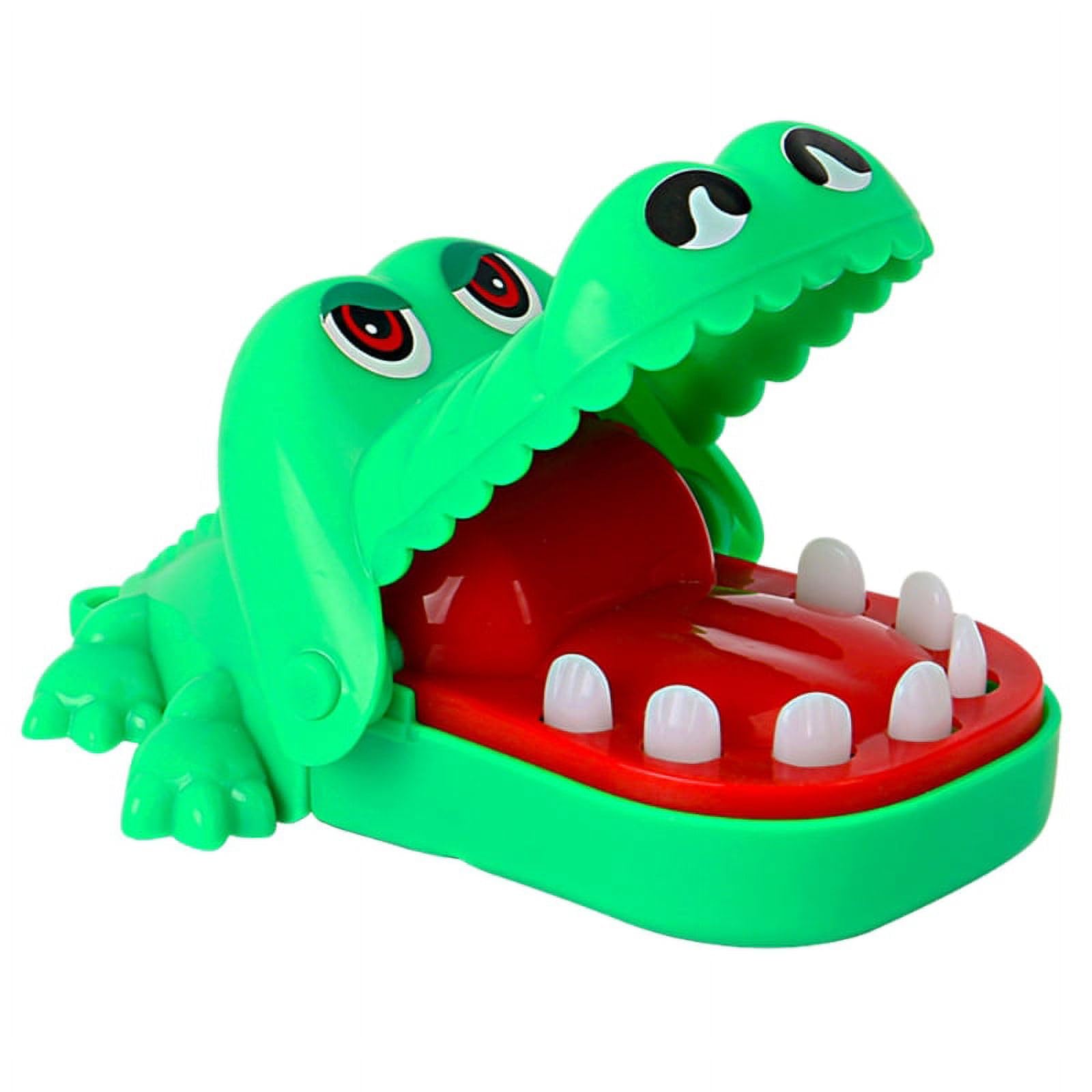YuanHolumid Green Crocodile Teeth Ornament Game, Crocodile Biting Finger Dentist Games Funny Ornament, Mini Novelty Ornament Novelty and Gag Ornament
