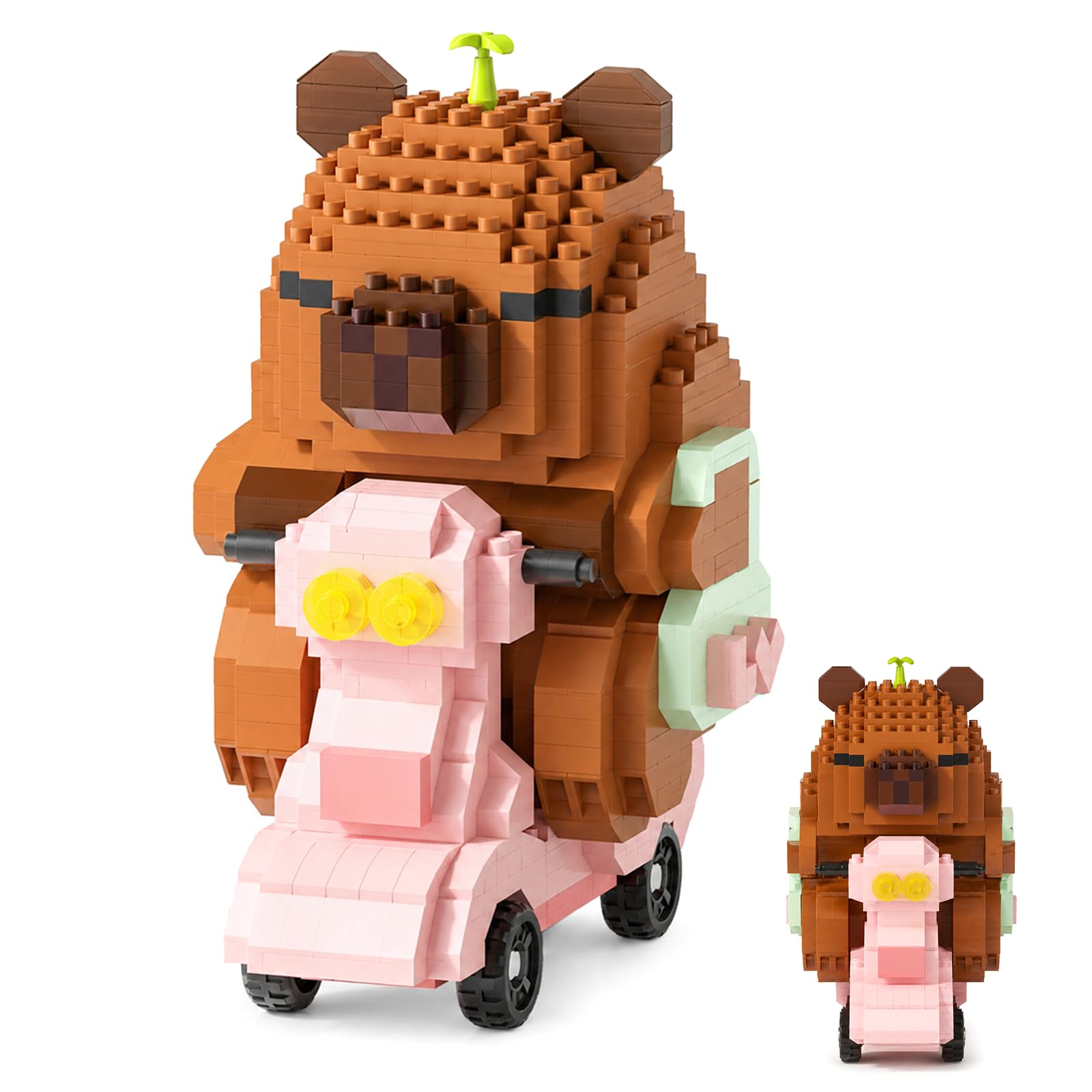 Capybara Building Blocks Set, Cute Animal Mini Bricks, 3D Building Bricks for Collecting, Creative DIY Educational Toy for Stress Relief, Capybara Gifts for Adults Teen(659PCS)