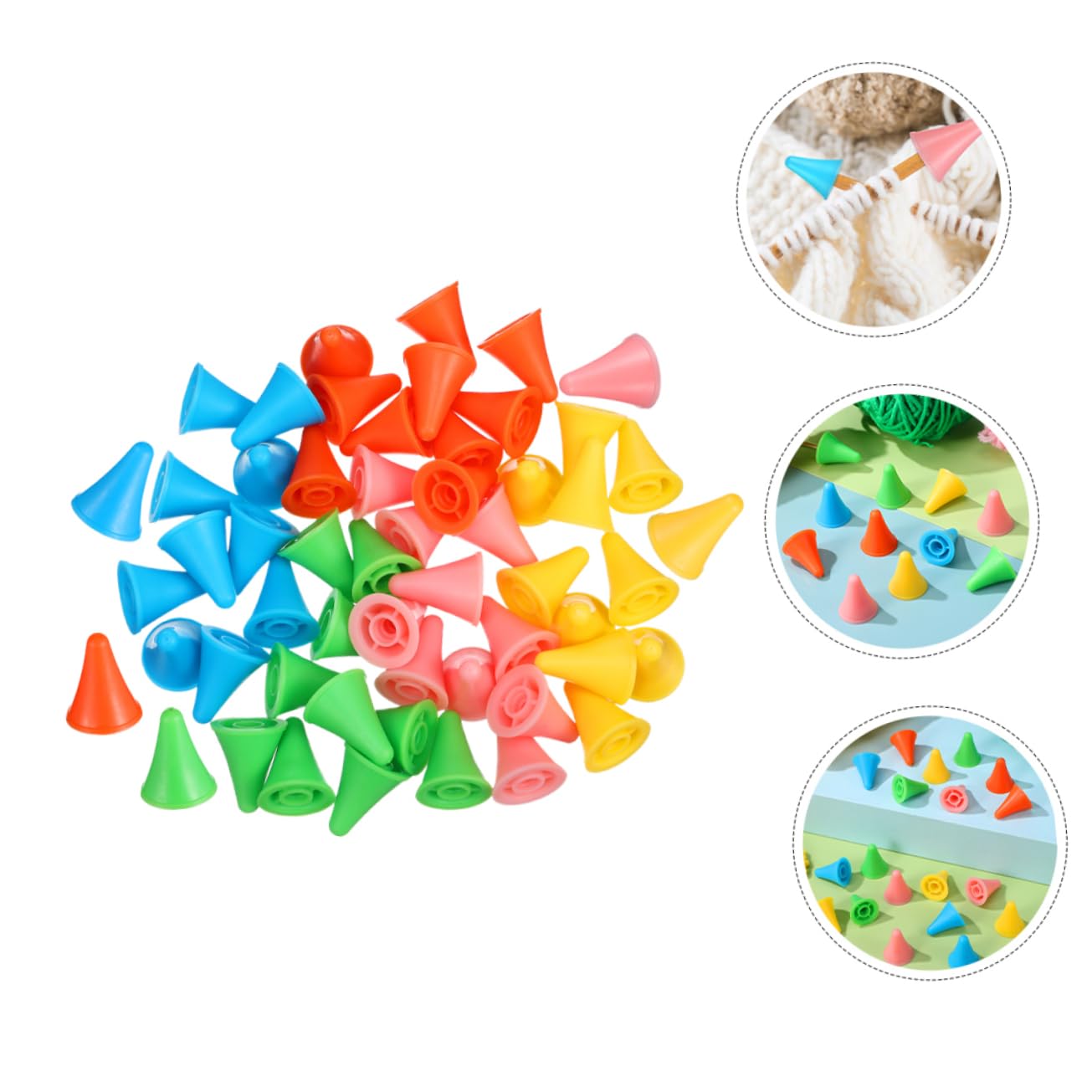 40 Protezioni Per Ferri Da Maglia In Silicone - 20 Grandi E 20 Piccole, Multicolore - Foto 11