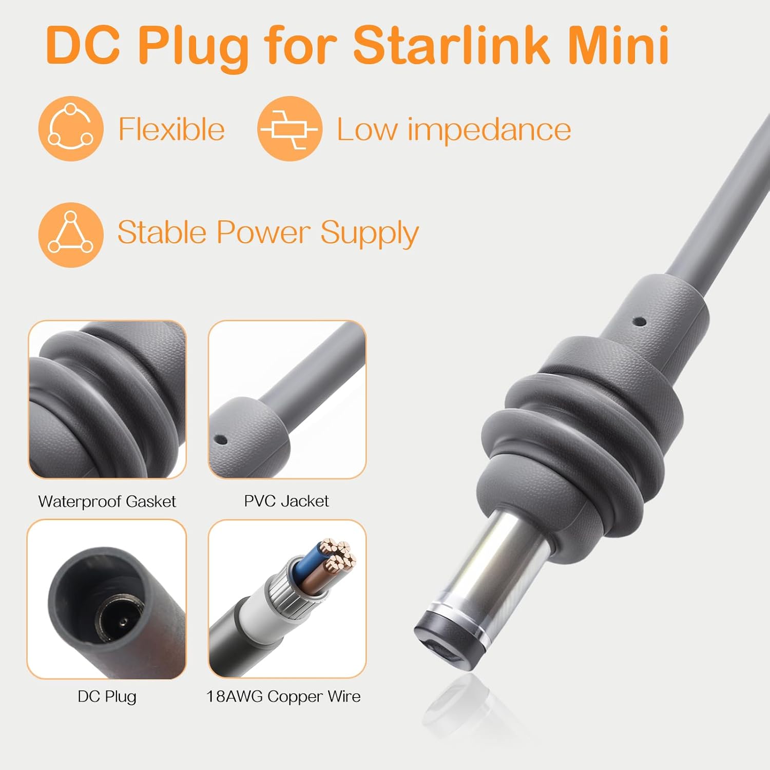 Starlink Mini Cable Car Adapter, 12V Power Cord, with Cigarette Lighter Plug, 10-28V to 30V 3.5A Conversion kit, car Charger Accessories, Equipped with Boost Converter, with (3M/9.84FT) Cable