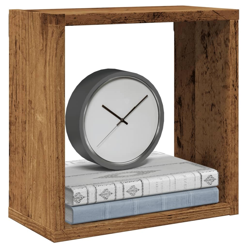 Lot De 4 Étagères Cubes Murales VidaXL 30x15x30 Cm – Sonoma Gris, Bois D'Ingénierie – Rangement Et Déco
