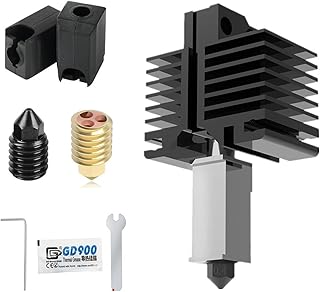 APAAZO 3D Accessories Compatible With Bambu Lab X1 P1P With Hardened Steel Nozzle 0.2/0.3/0.4/0.6/0.8mm Clone CHT Brass Nozzle Thermistor (Color : 1 set hotend)