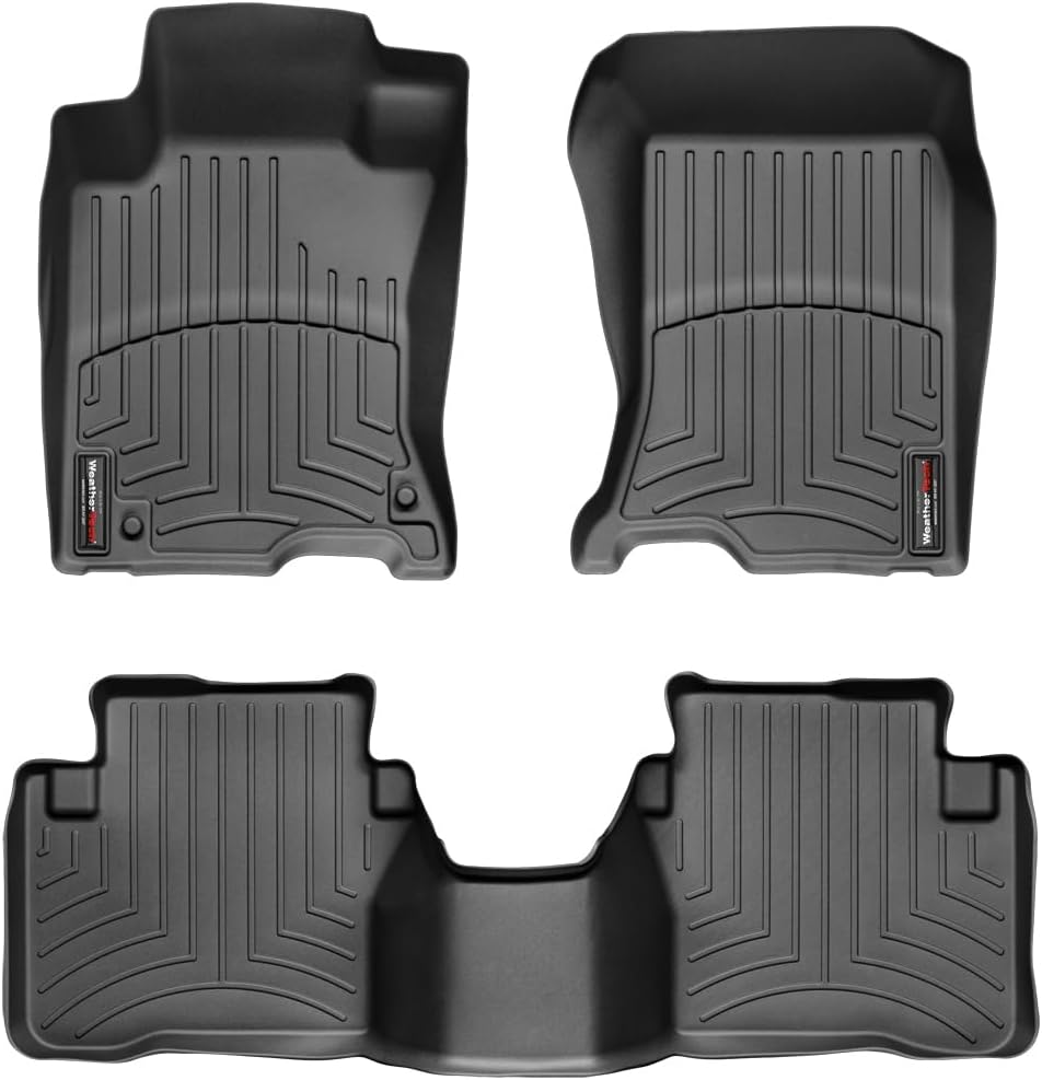 WeatherTech Custom Fit FloorLiners for Honda Crosstour - 1st & 2nd Row (44288-1-2), Black