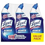 Lysol Power Toilet Bowl Cleaner, 72oz (3X24oz), 10X Cleaning Power