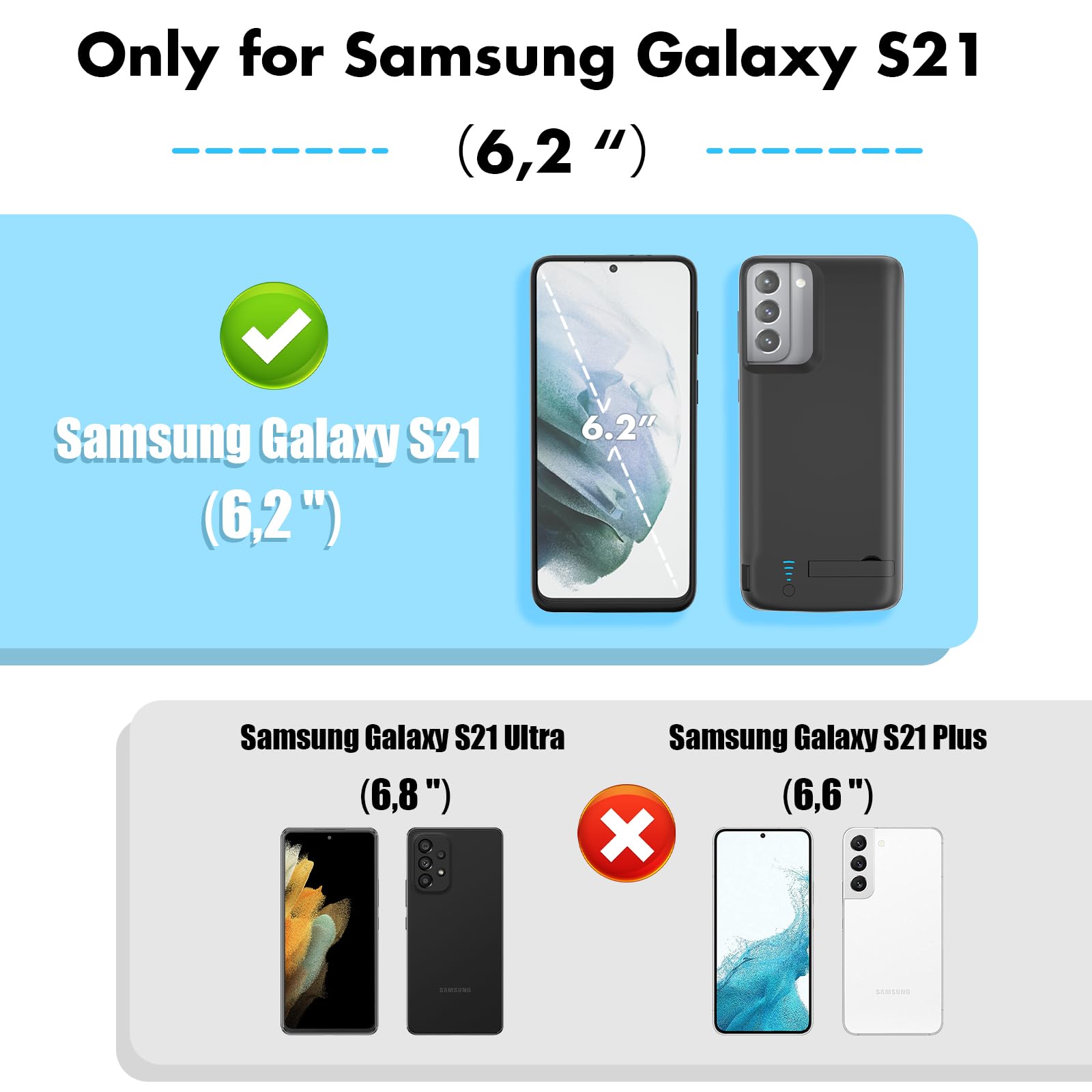Etui na baterie do Samsung Galaxy S21 czarne