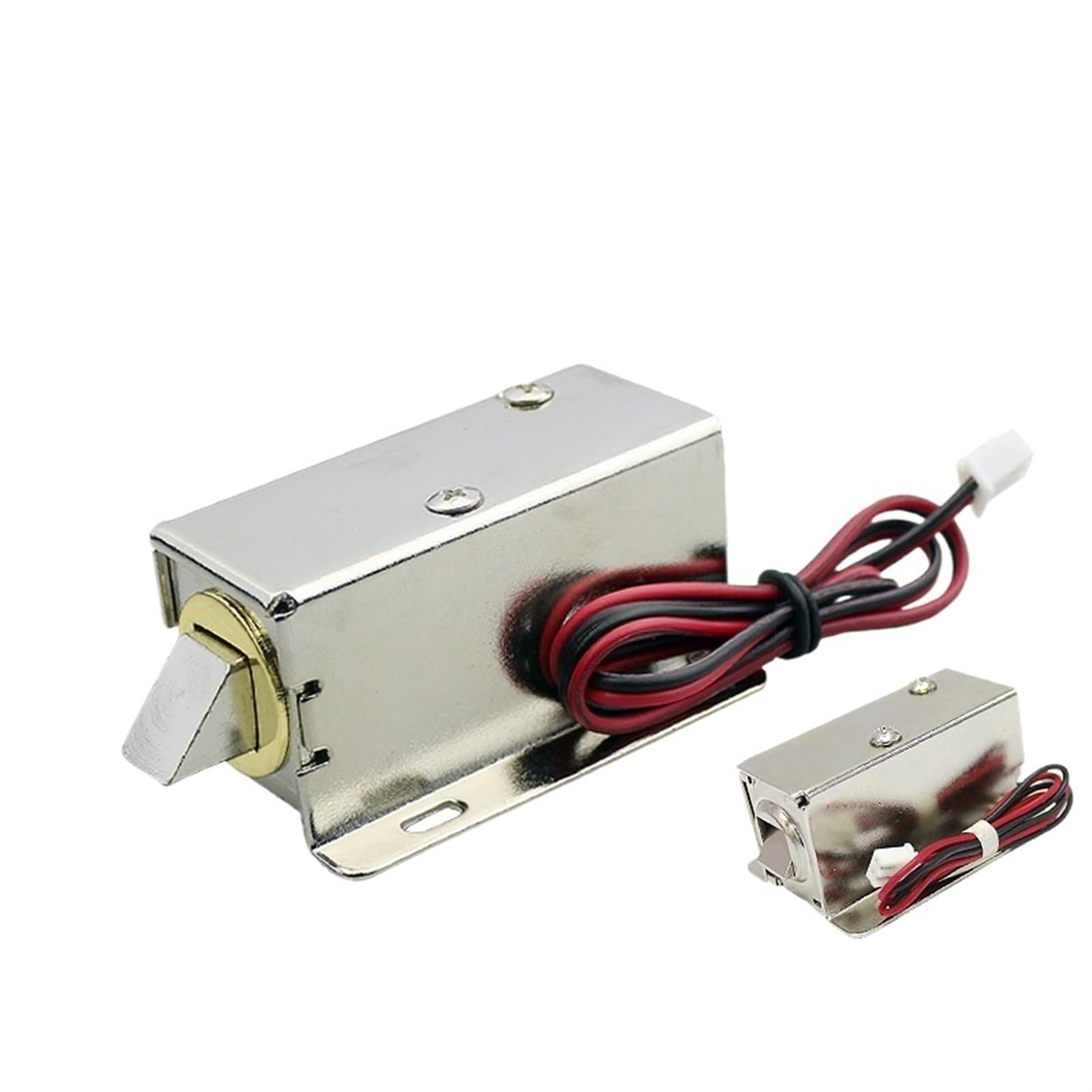 LY-03 zamek elektromagnetyczny mały elektryczny zamek sterujący DC12V ukośny język zamek elektroniczny zamek do szuflady ekspresowy zamek do szafki zamek do szafki (rozmiar: DC24V z zamkiem)