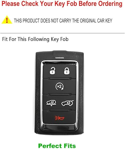 Miniatura 2 de Funda de metal para llavero Jeep, protector de llaves inteligentes compatible con Jeep Grand Cherokee L Grand Wagoneer 5 botones 2023 2022