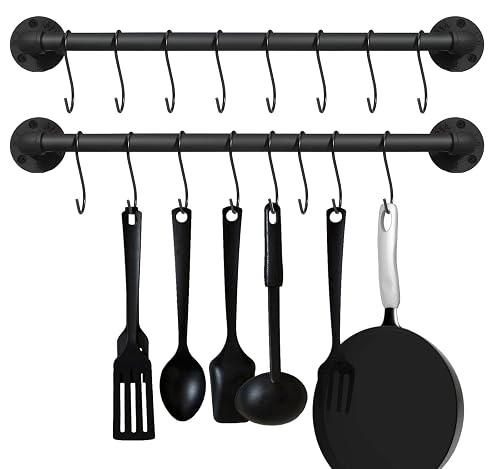 21 inch Pot Pan Bar Rack Wall Mounted Set of