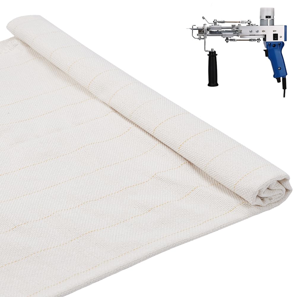 GORGECRAFT 39''x39''(1Mx1M) Tufting Cloth Monk Cloth with Positioning Marked Line Punch Needle Needlework Cloth Fabric for Rug Needle Punch Cross Stitch Weaving Carpet Embroidery Quilting DIY Crafts