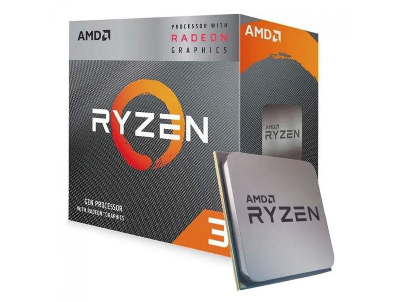 AMD Ryzen 3 5300G Desktop Processor with Integrated Radeon Graphics, 4 cores 8 Threads 8MB Cache Base Clock 4 GHz Up to 4.2GHz AM4 Socket System Memory DDR4 Up to 3200 MT/s – 100-100000253BOX