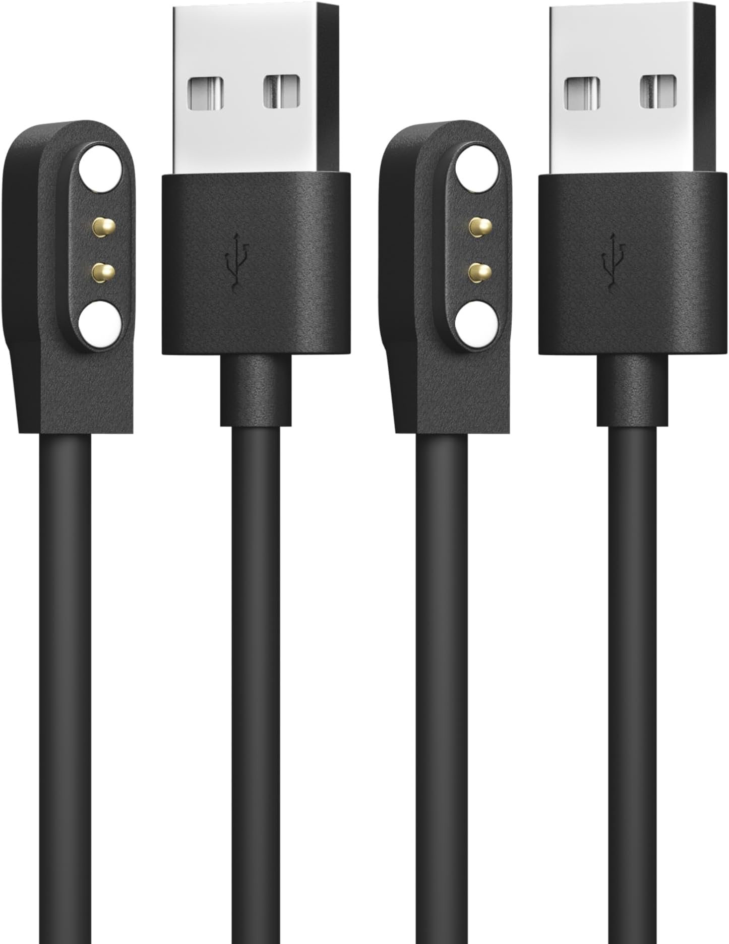 Smart Watch Charger, 2 Pin 2.84mm Magnetic Charging Cables Compatible with Willful Fitpolo Wyze, IDW13/15/16/17, IDW19/20/25/26/28 Smartwatch - 2pack