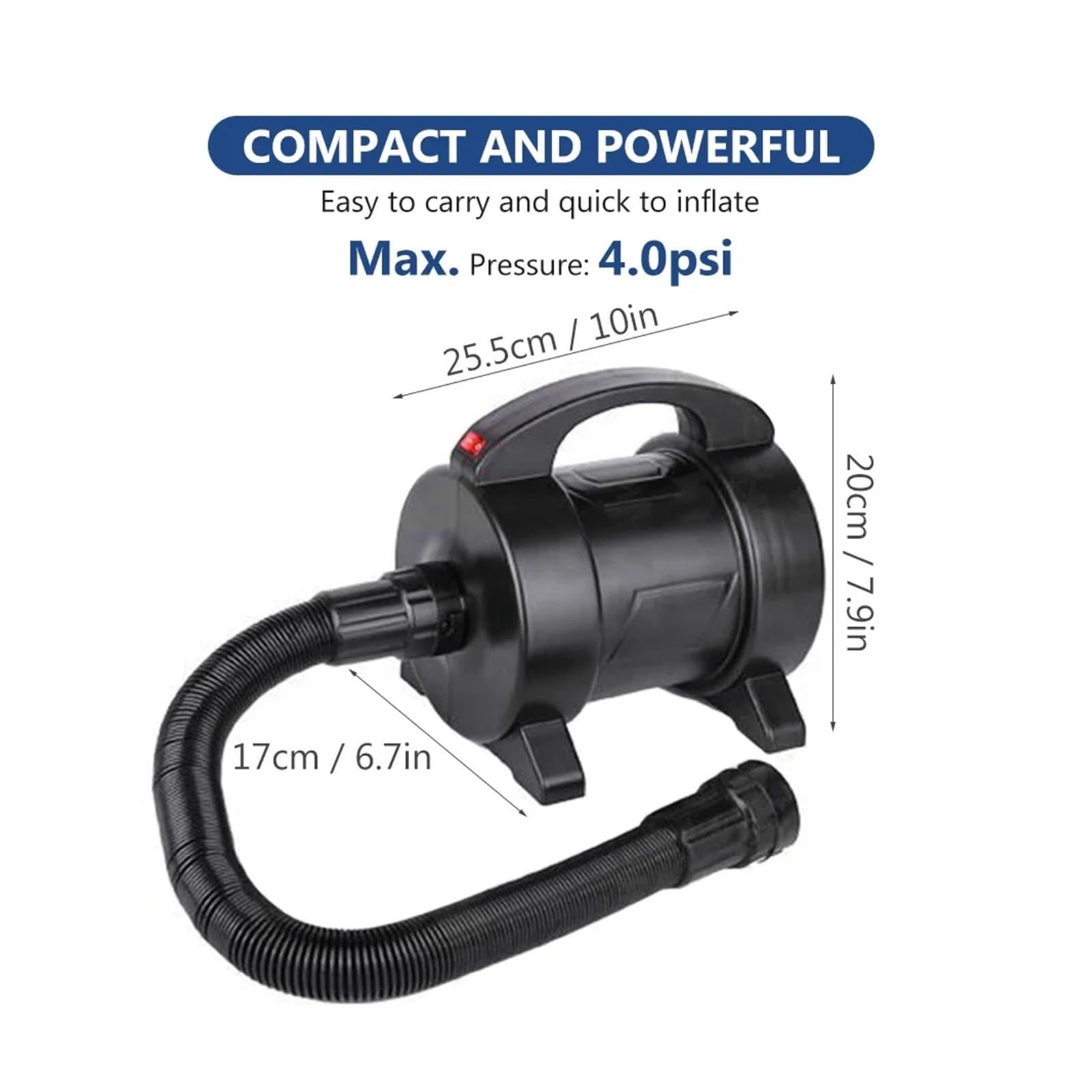 Pompa elektryczna 1600W Pompa do materacy powietrznych Szybkie pompowanie Elektryczna pompka powietrza Inflator Deflator,Silna moc