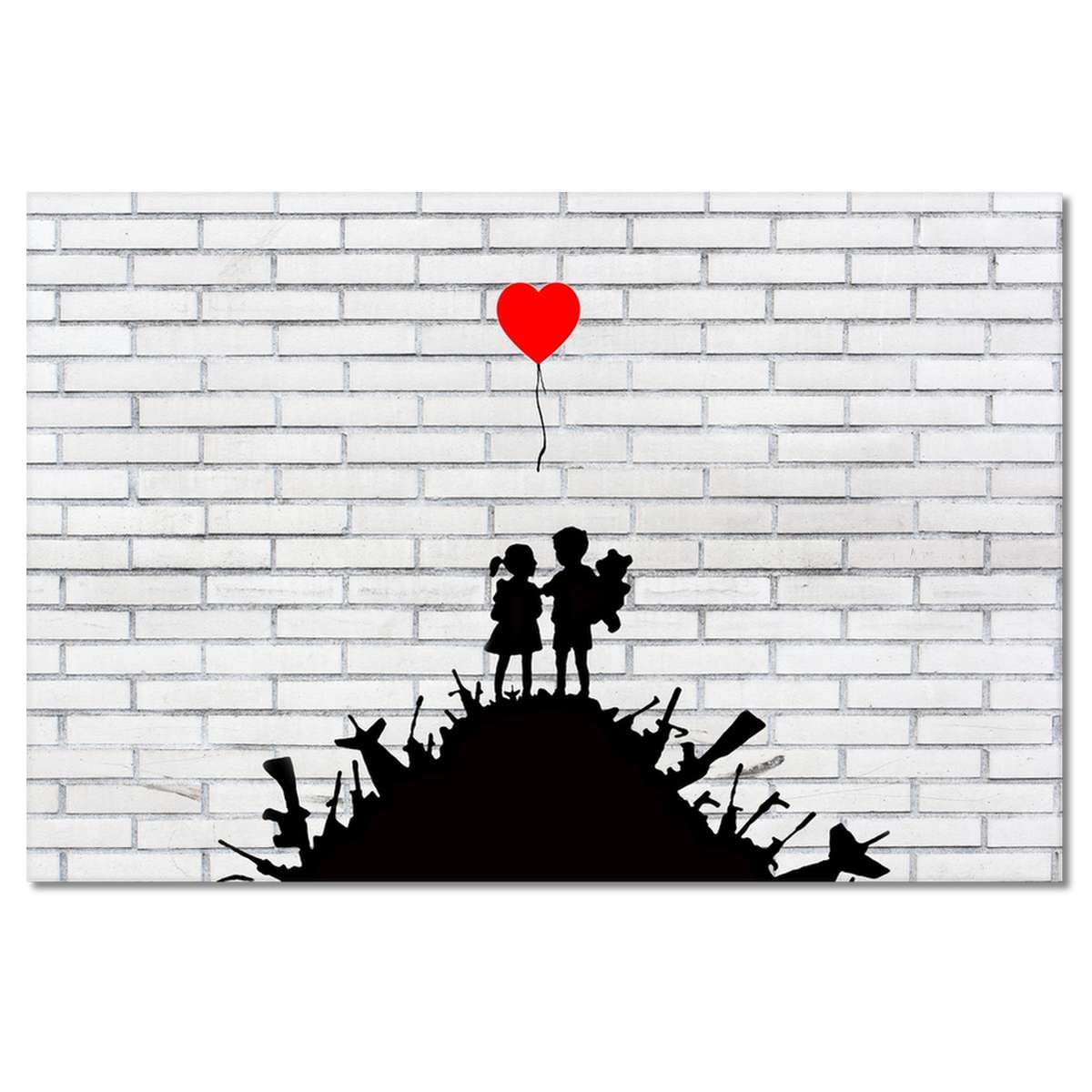Pintura impresa en lienzo Arte de la pared Decoración 120x80cm Niños en un montón de armas Nº H8679M_PC1B