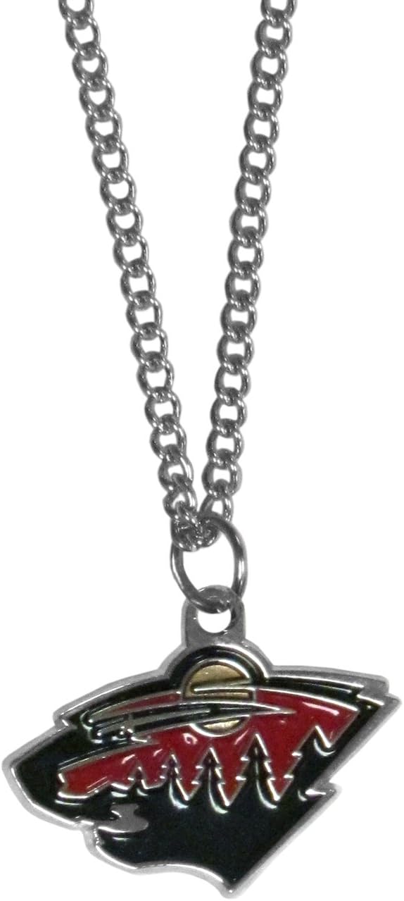 NHL Siskiyou Sports Fan Shop Minnesota Wild Chain Necklace with Small Charm 22 inch Team Color