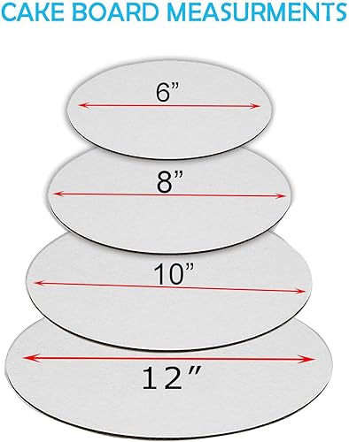 Miniatura 2 de Tableros redondos blancos para tartas a prueba de grasa  Base circular para pastel, 681012 pulgadas, 5 de cada tamaño
