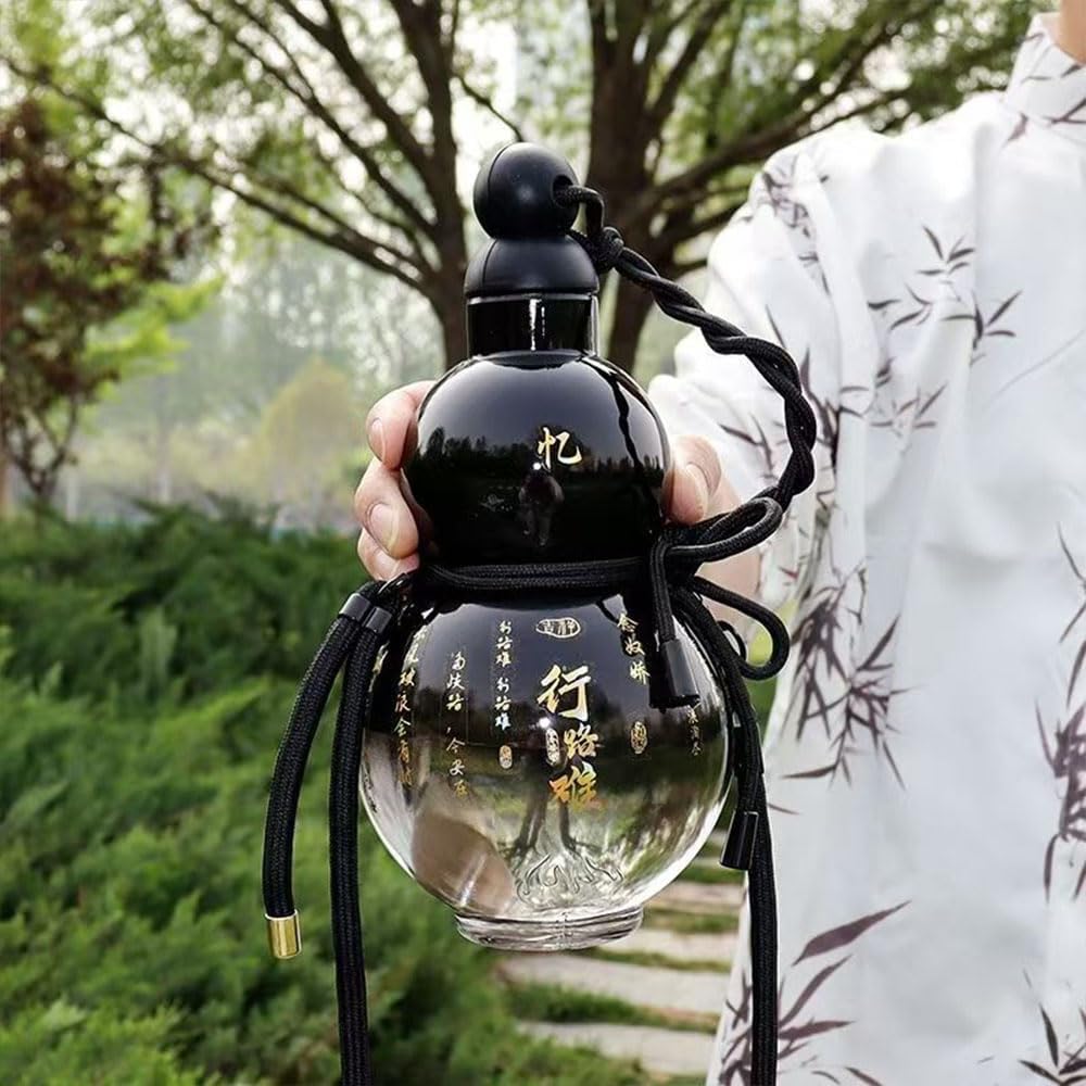 Gourd Water Bottle, 930 Ml Sports Water Travel Water For Gym Jar, Gourd Drinking Cup Jug Portable Travel Large Capacity Durable, With 2 Versatile Straps For Hanging And Stickers. (Recall)