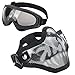 LAOSGE Airsoft mask,Mesh Half Face Skull Set with Goggles( 1 PACK BBs included,80 PCS)