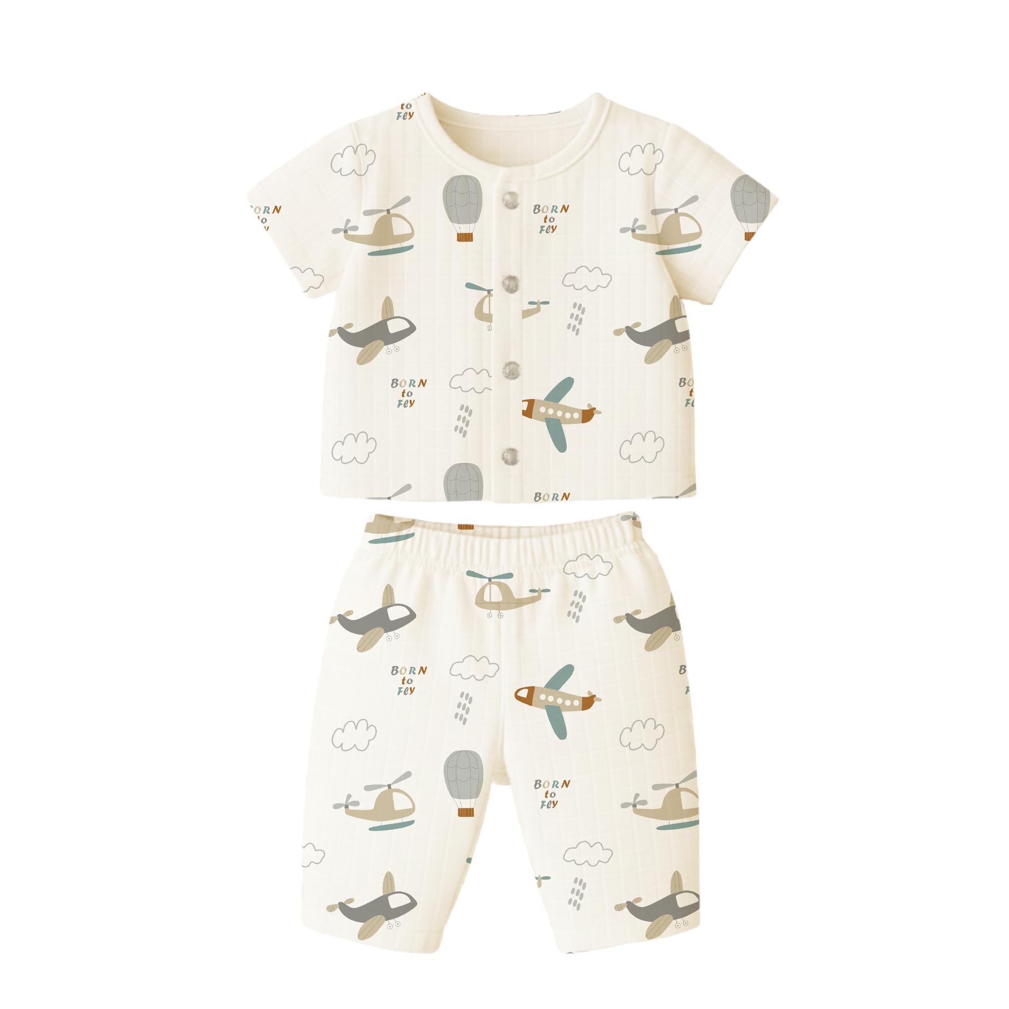 mookoo Muslin Nightsuit Half Sleeve | Ultra Soft Cotton Nightwear for Babies | Lightweight, Breathable & Skin-Friendly Sleepwear Set-picture-24
