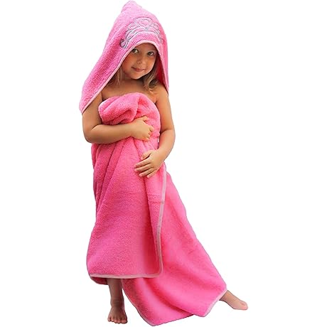 Hooded Bath Towel for Kids Ages 7-12 - Princess Baby Bath Towel [Pink]