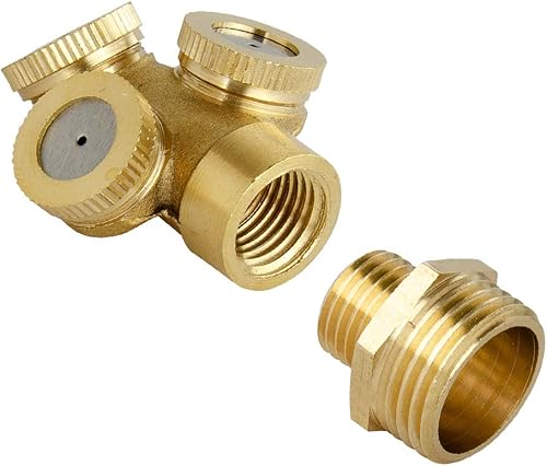 Miniatura 23 de Feelers Boquilla de pulverización de latón, 1/2 pulgada BSPF 4 agujeros pequeño atomizador rociadores de jardín sistema de riego agrícola adaptador