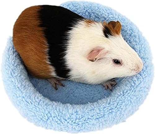 BWOGUE Cama para hámster, alfombrilla redonda de terciopelo cálido para hámster, erizo, ardilla, cobaya, ratas y otros animales pequeños