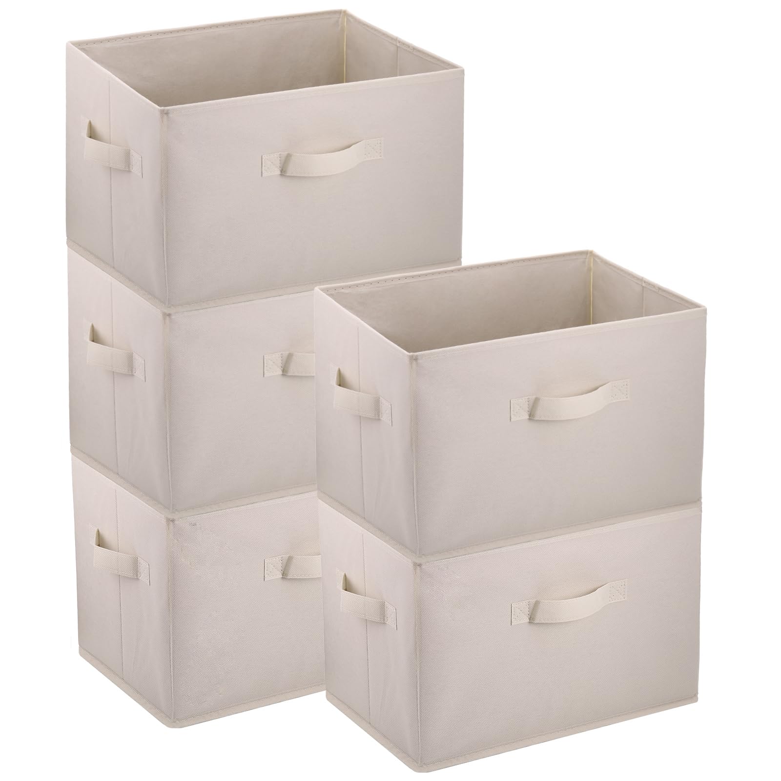 Hejo 5 Piezas Cajas Almacenaje Ropa, 38×25×25 cm Organizador de Armario, Organizador de Almacenamiento Grandes, Almacenamiento de Ropa Plegable, Caja de Almacenamiento para Camisas Pantalones
