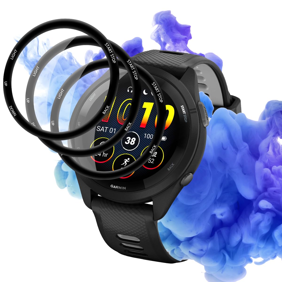 対応 garmin 265 / garmin 265 Music フィルム 【3枚セット】 対応 ガーミン Forerunner 265 / ガーミン Forerunner 265 Music 保護フィルム 柔軟なTPU製 炭素繊維 3D曲面 カバー 24時間自動修復技術 指紋防止 自動吸着 気泡ゼロ 貼り付け簡単 対応 garmin 265 / garmin 265 Music 液晶保護フィルム