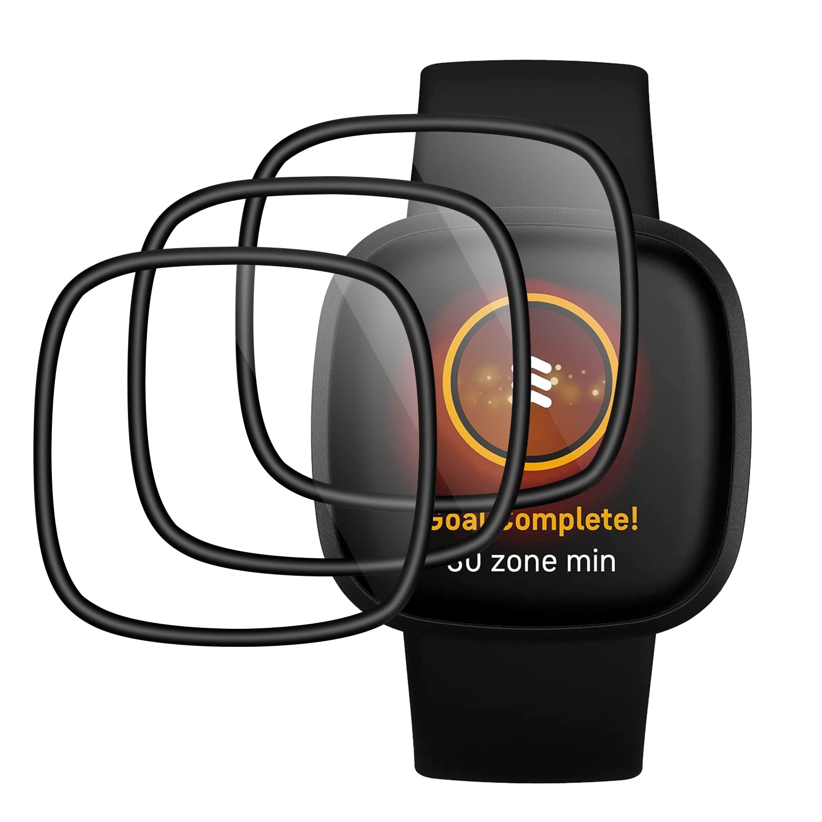 Pellicola Vetro Temperato 9D Per Fitbit Versa 3, Versa 4, Sense 2 E