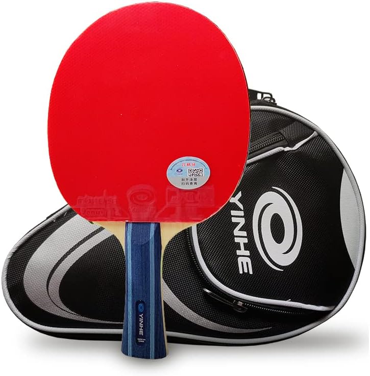 Yinhe 07B - Pala de tenis de mesa, 5 hojas de madera, cauchos YInhe Venus con raqueta ofensiva aprobada por la ITTF para un ataque rápido con bucle