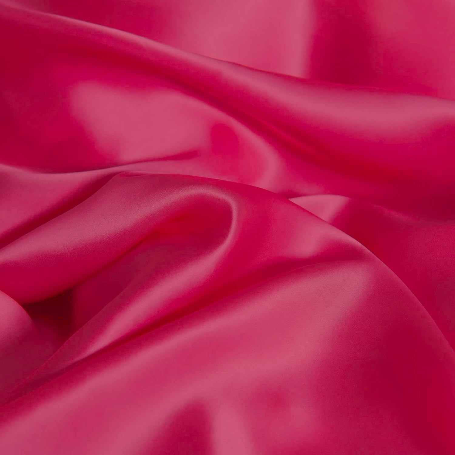 Bedding Luxury Satin Duvet Cover - Soft Satin Queen Set, 3 Pcs Luxury Silky Sheets, Silk-Like Smooth and Wrinkle Resistant,Queen Size, Zipper Closure, Women's Gift (Hot Pink, Queen 90"×90“)