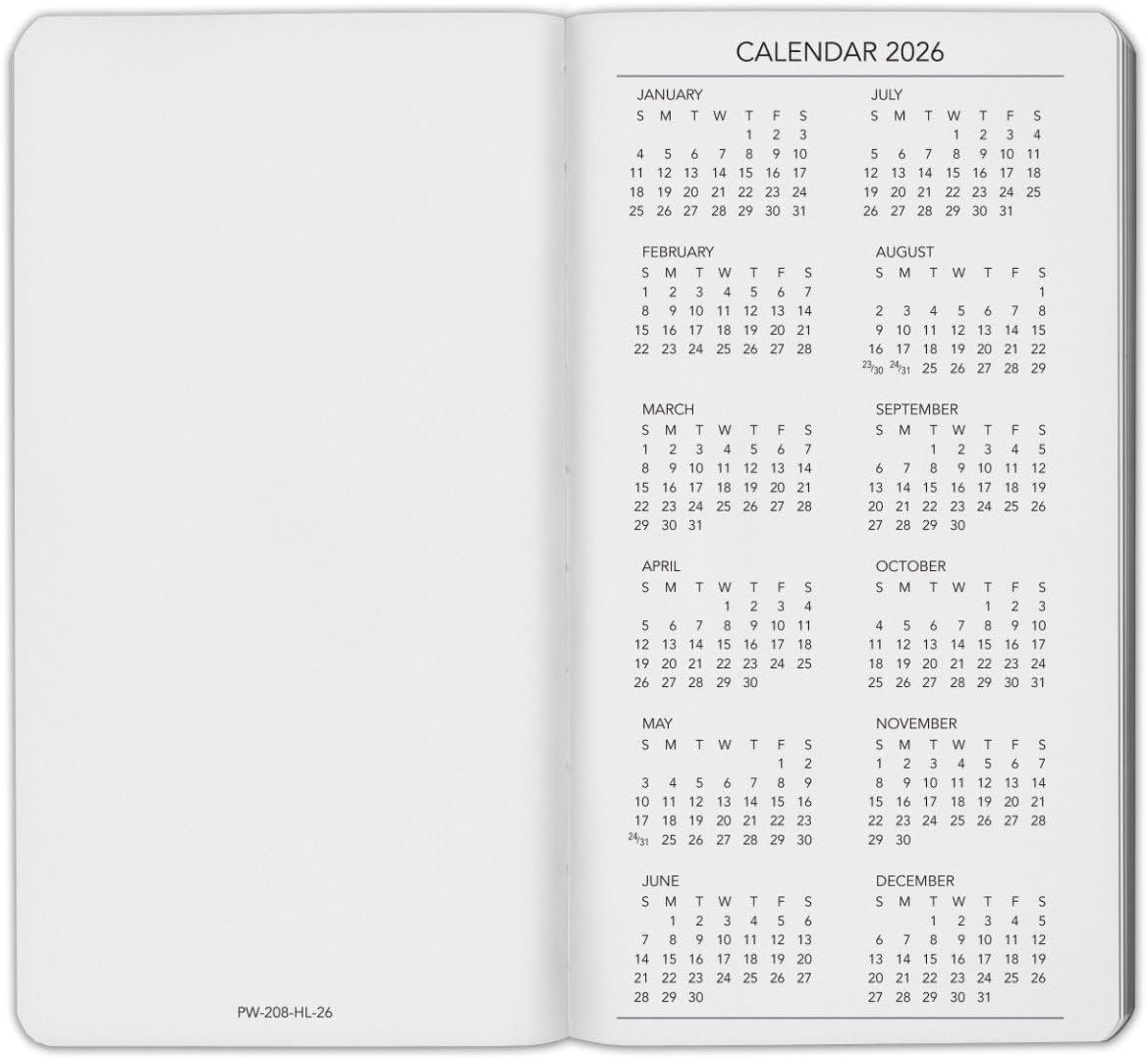 Harbor Personalized Pocket Weekly Monthly Planner 2026 - Custom, Calendar Planner and Notebook, Durable Faux Leather, 192 Pages, Softcover & Book Bound - Cambridge Flamingo - 6 x 3.25 "