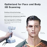 Vista 6 de EinScan H2 Híbrido LED y fuente de luz infrarroja Escáner 3D Color PDA con borde sólido Shining3D versión CAD Software