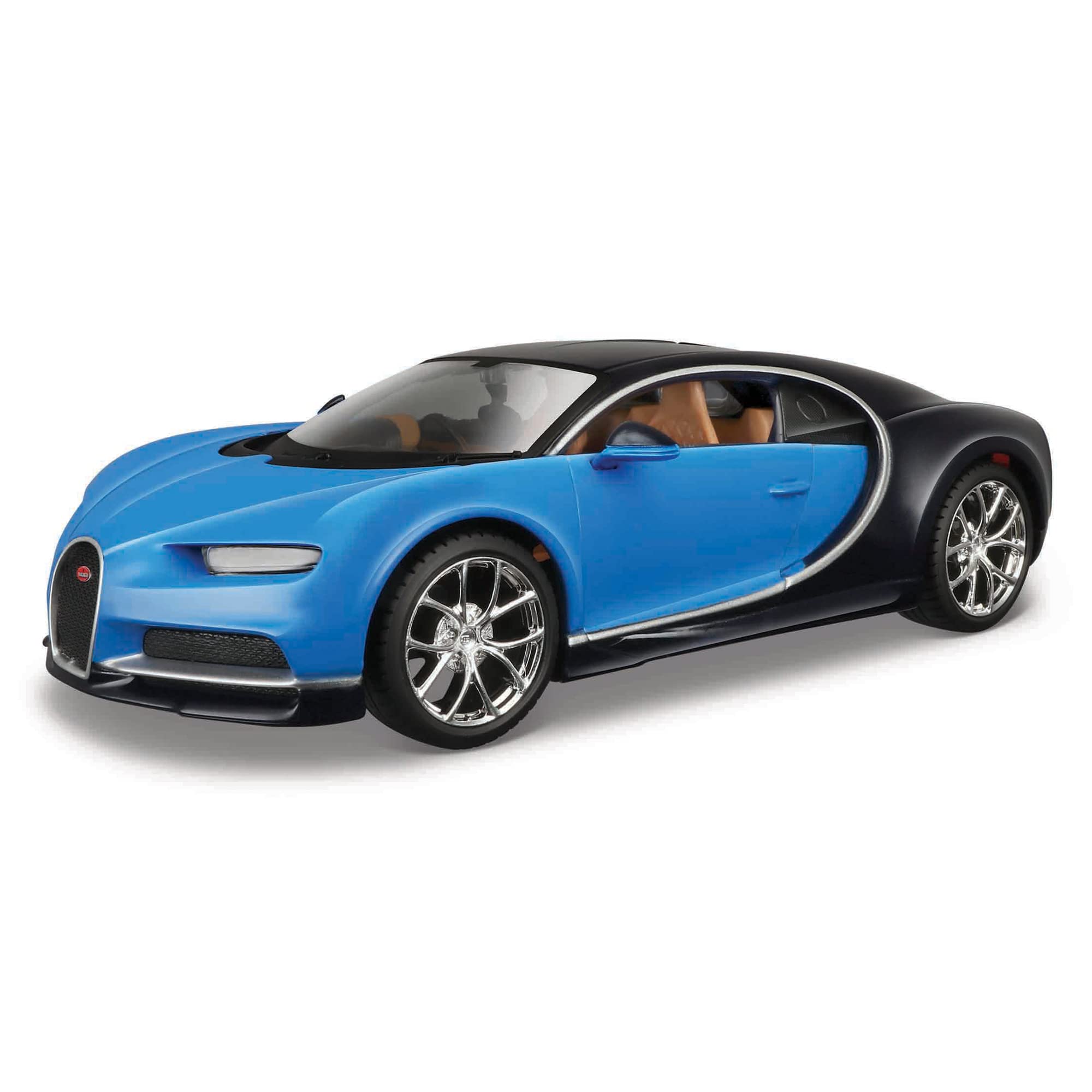 Maisto BUGATTI CHIRON Super Car Model Kit - 1:24 Scale - Build-It-Yourself Die-Cast Model Car Kit - 1:24 Scale, Blue